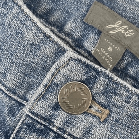 J Jill Jeans Classic Straight Leg Stretch Jeans Distress Wash Womens Size 8 - Picture 10 of 12